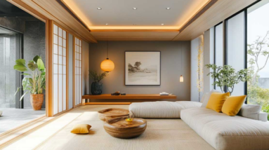 Japanese-Style Minimalist Living Room