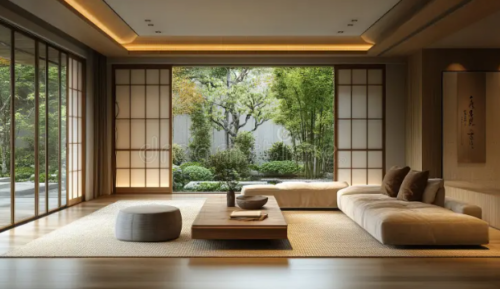 Japanese-Style Minimalist Living Room