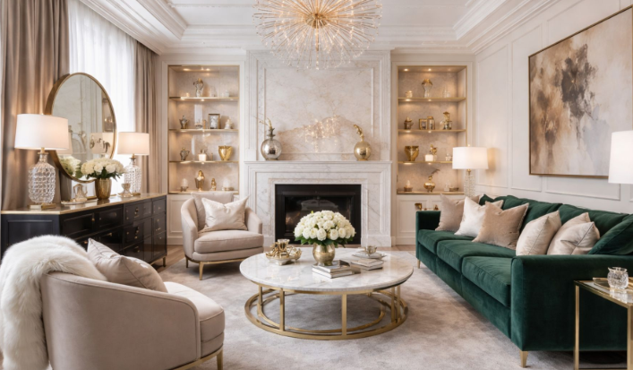 Glam Living Room Design
